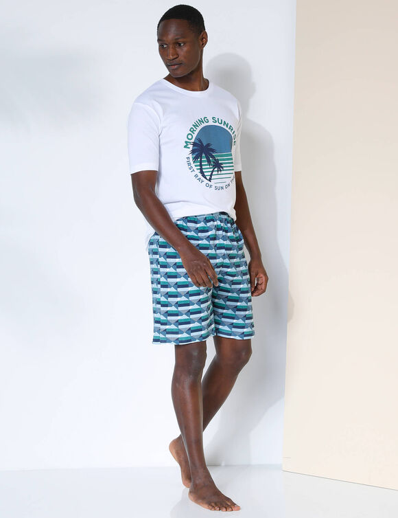 T-shirt pyjama manches courtes (blanc)
