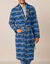 Robe de chambre maille polaire (carreaux bleu)