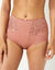 Gainette microfibre et guipure Rima - lot de 2 (grenade)
