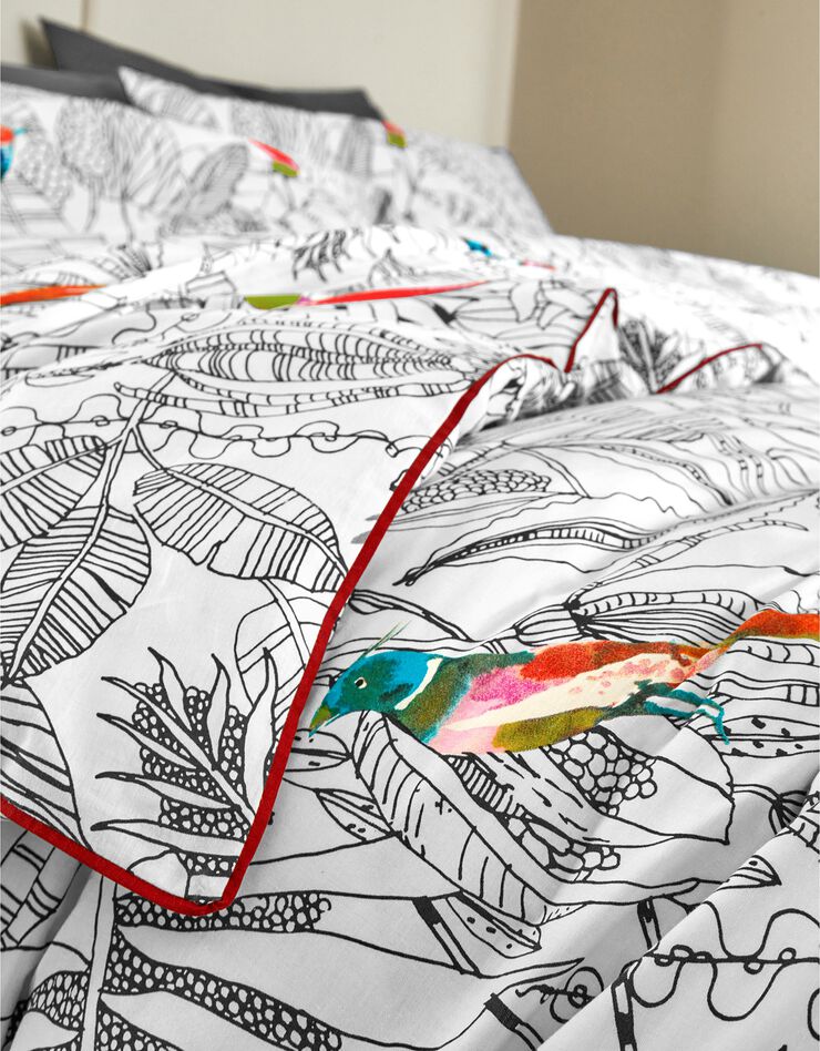 Linge de lit Diana en coton à motifs feuillage et oiseaux, blanc Linge de lit Diana en coton à motifs feuillage et oiseaux, blanc, hi-res image number 5
