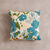 Coussin brod&eacute; multicolore Andr&eacute;a (&eacute;cru / bleu)