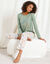 Pyjama pantalon imprimé "Madère" (vert / beige)