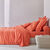 Linge de lit uni - polyester-coton 57 fils/cm&sup2; (potiron)