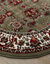 Tapis rond motifs perse (vert)