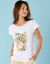 T-shirt met korte mouwen en geplaatste print, Kleine Lengtes (wit)