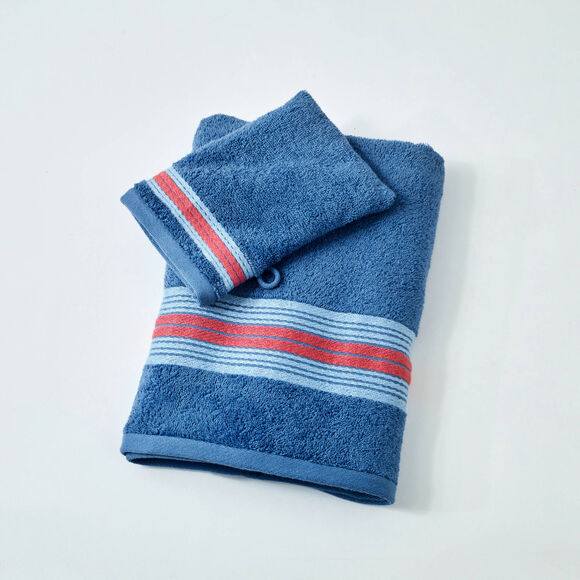 Collectie badhanddoeken met strepen in bayad&egrave;re-stijl &ndash; lusjesbadstof 420 g/m&sup2; (felblauw)