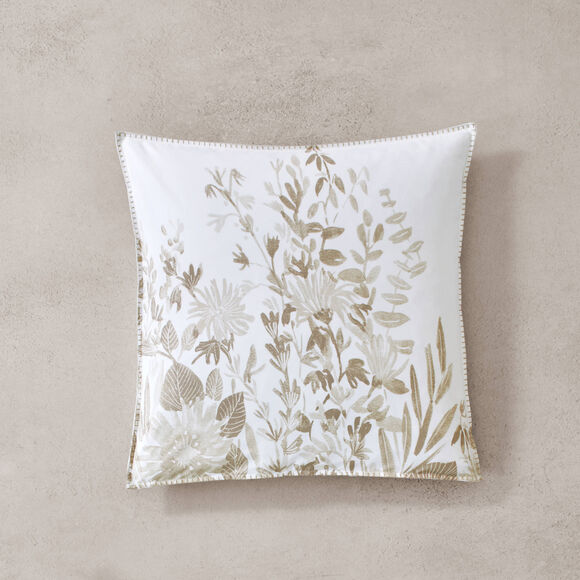 Linge de lit Lisa - percale de coton imprim&eacute;e 80 fils/cm&sup2; (sable)