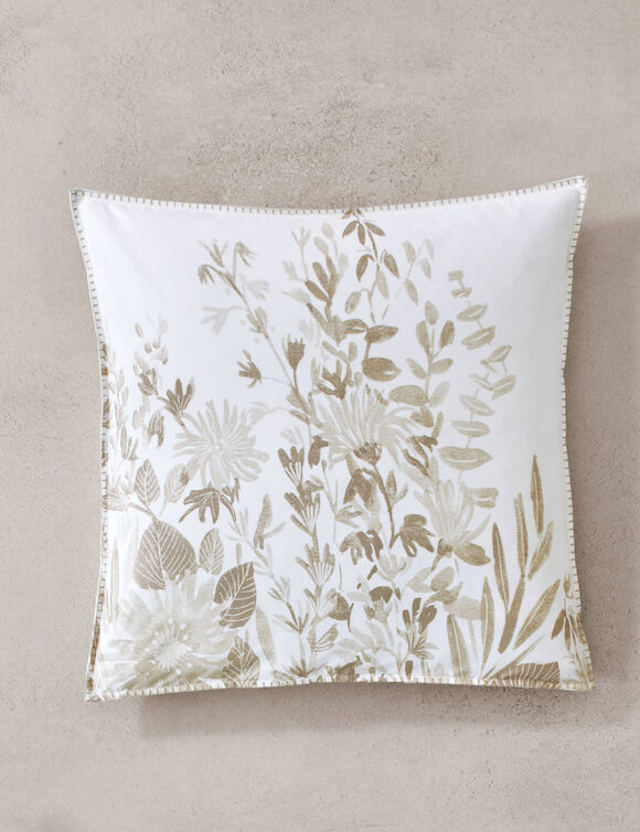 Linge de lit Lisa - percale de coton imprim&eacute;e 80 fils/cm&sup2; (sable)