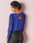 Bloes met festonrand achter (blauw)