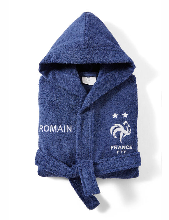 Peignoir de bain enfant FFF® personnalisable (bleu)