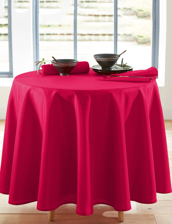 Nappe unie entretien facile (rouge)