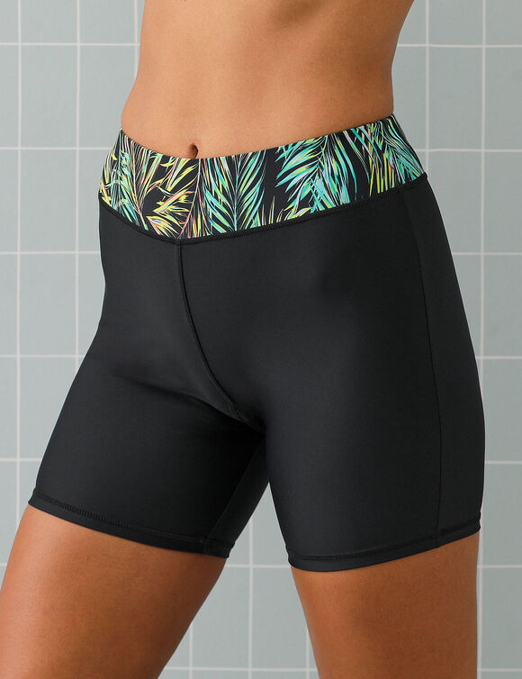 Short de bain long Cambuja (noir / vert)