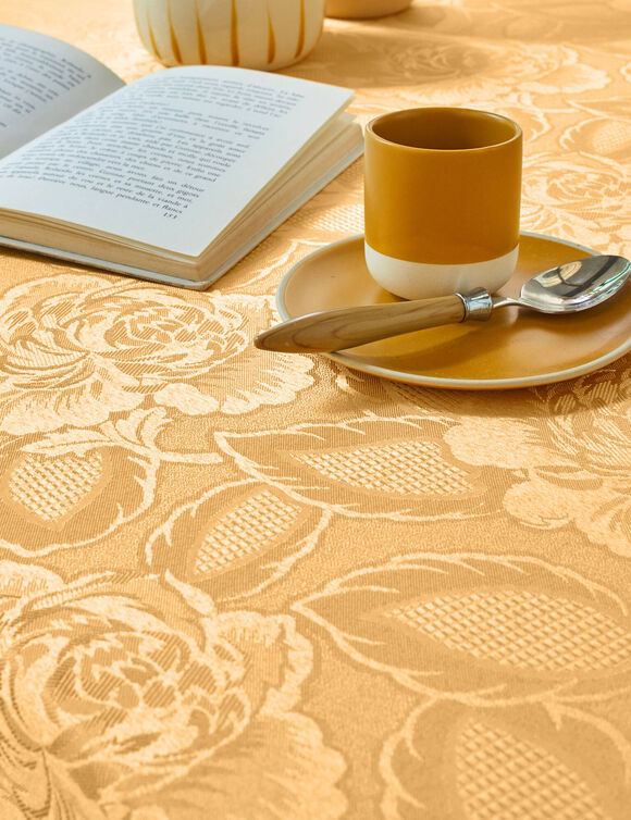 Jacquard tafellaken in damast (zonnebloem)