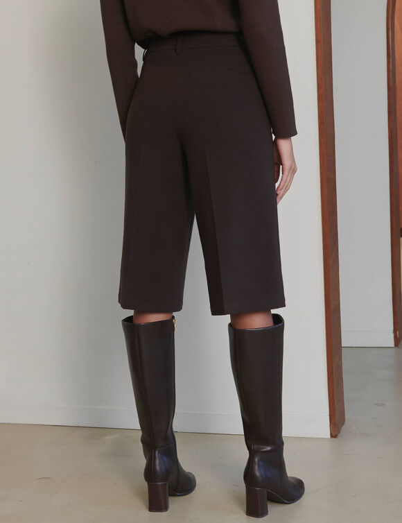 Bermuda coupe droite large (chocolat)