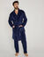 Robe de chambre polaire toucher peluche textur&eacute;e (bleu)