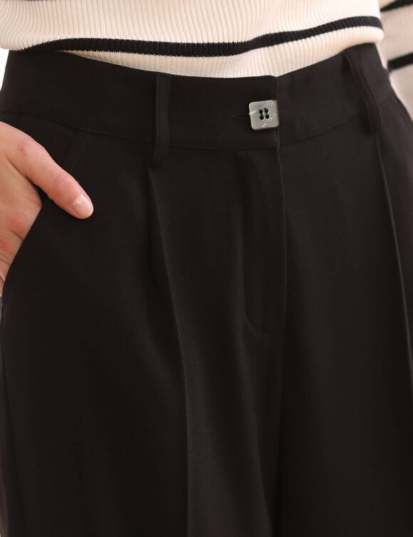 Pantalon large fluide (noir)