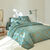 Linge de lit Geoffroy en coton &agrave; motifs graphiques (eucalyptus)