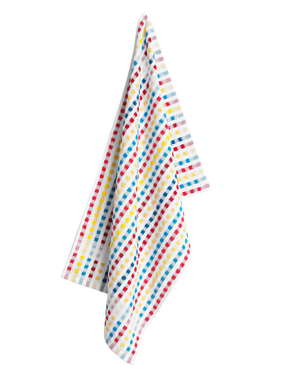 Essuie-mains &eacute;ponge fond clair - Lots (multicolore)