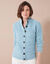 Cardigan in harig fantasietricot (blauwgrijs)
