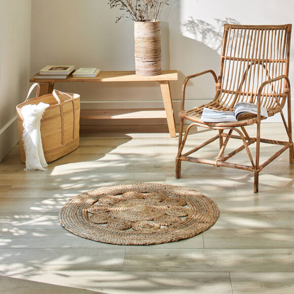 Tapis rond en jute (paille)