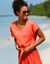T-shirt in marinestijl (oranje)