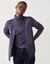 Effen vest met knopen en ronde hals, heeft een zachte touch (aubergine)