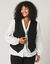 Mouwloos vest, effen (zwart)
