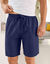 Pyjamashort, effen + geruit - set van 2 (blauw + marine)