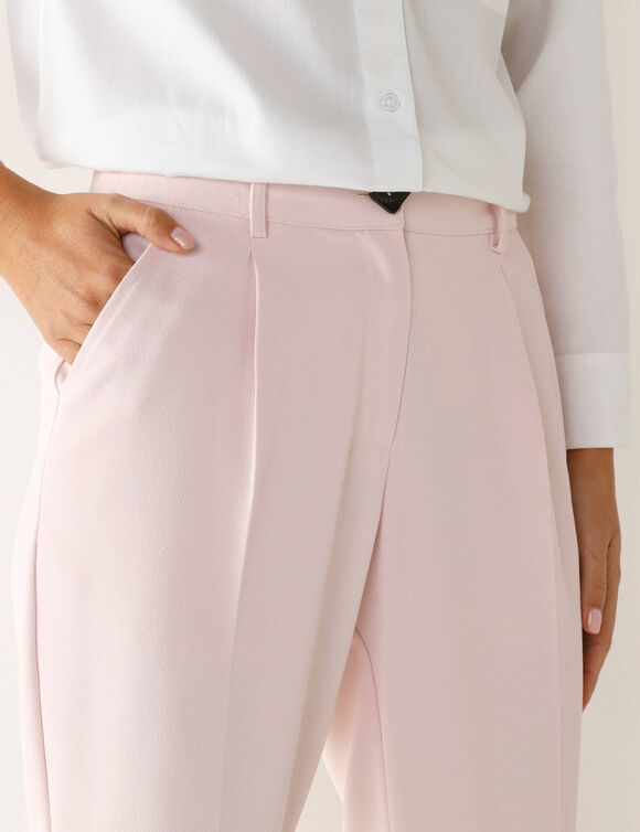 Pantalon 7/8ème fuselé fluide (rose poudré)