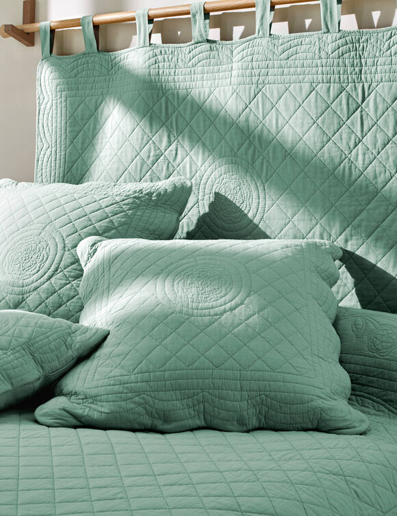 Effen hoofdeinde in katoen, boutisstijl, Cassandre (groen)