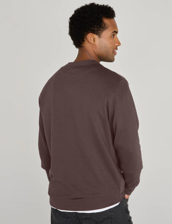 Sweat molleton col rond (marron)