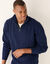 Pull col camionneur maille irlandaise (marine)