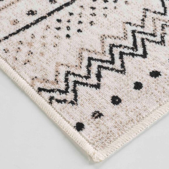 Tapis motif berb&egrave;re, effet vieilli (naturel)