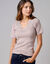 T-shirt coton et dentelle - lot de 2 (vison)