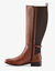 Bottes cavali&egrave;res en cuir, sp&eacute;cial larges mollets (marron)