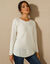 Pull dos lacé, maille anglaise (écru)