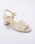 Sandalen met macramé-effect en hak (ecru)