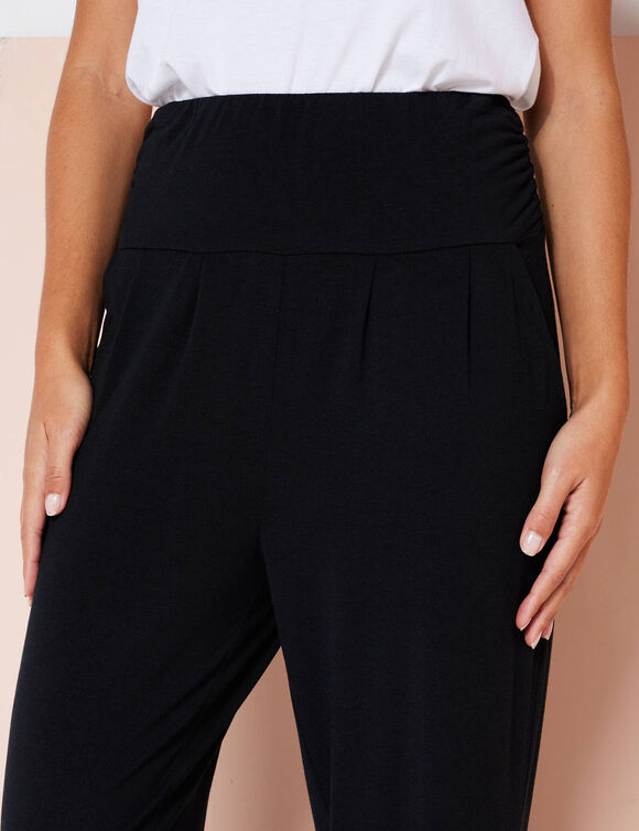 Yogabroek van tricot, uiterst comfortabele pasvorm (zwart)