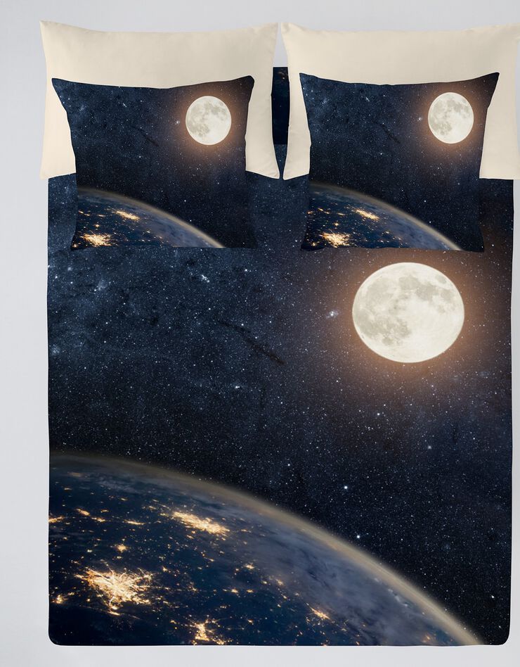 Bedlinnen Univers, in katoen (zwart)