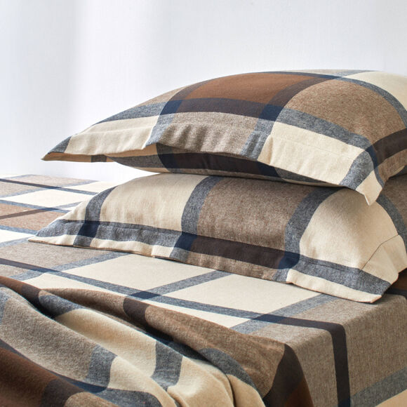 Scott-beddengoed - geverfde flanellen stof 160 g/m&sup2; (chocolade)