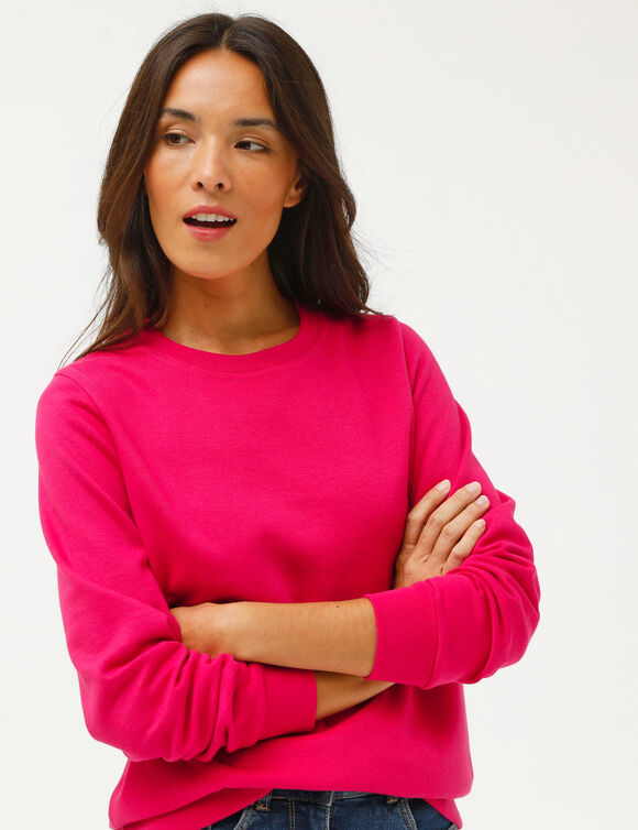Sweater in molton (roze)