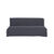 Housse clic-clac standard matelassée coton bachette uni (gris anthracite)
