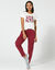 Joggingbroek in battlestijl (pruim)