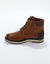 Bottines met veters, leer en velours (bruin)