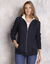 Gilet zippé torsadé, doublé maille peluche (marine)