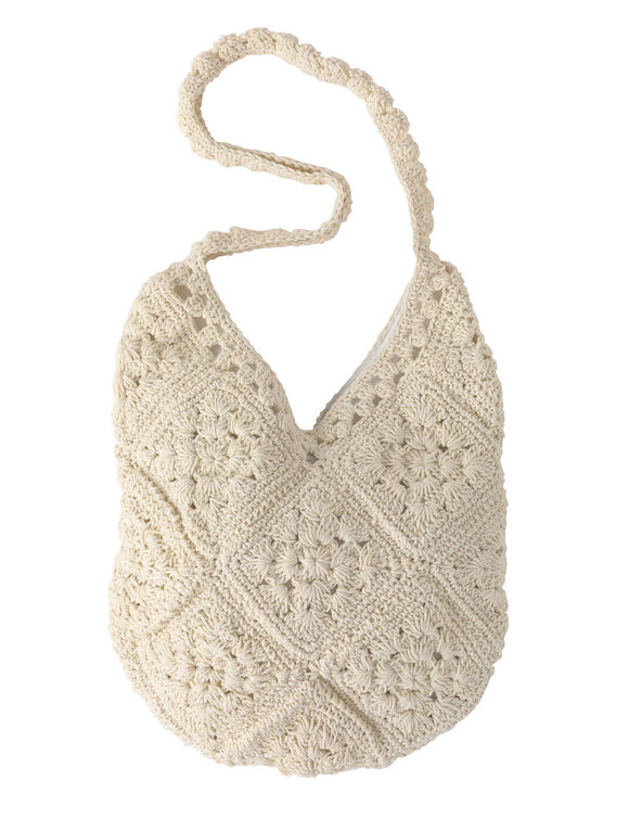Sac crocheté en coton (naturel)