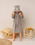 Personaliseerbare badjas voor kinderen met capuchon en Ourson-motief (taupe)