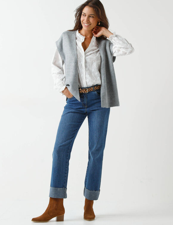 Gilet sans manches (gris chiné)
