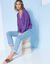 Vest met knoopsluiting, pareltricot (paars)