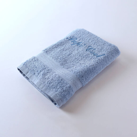 Effen handdoek, zacht comfort, personaliseerbaar (korenbloem)